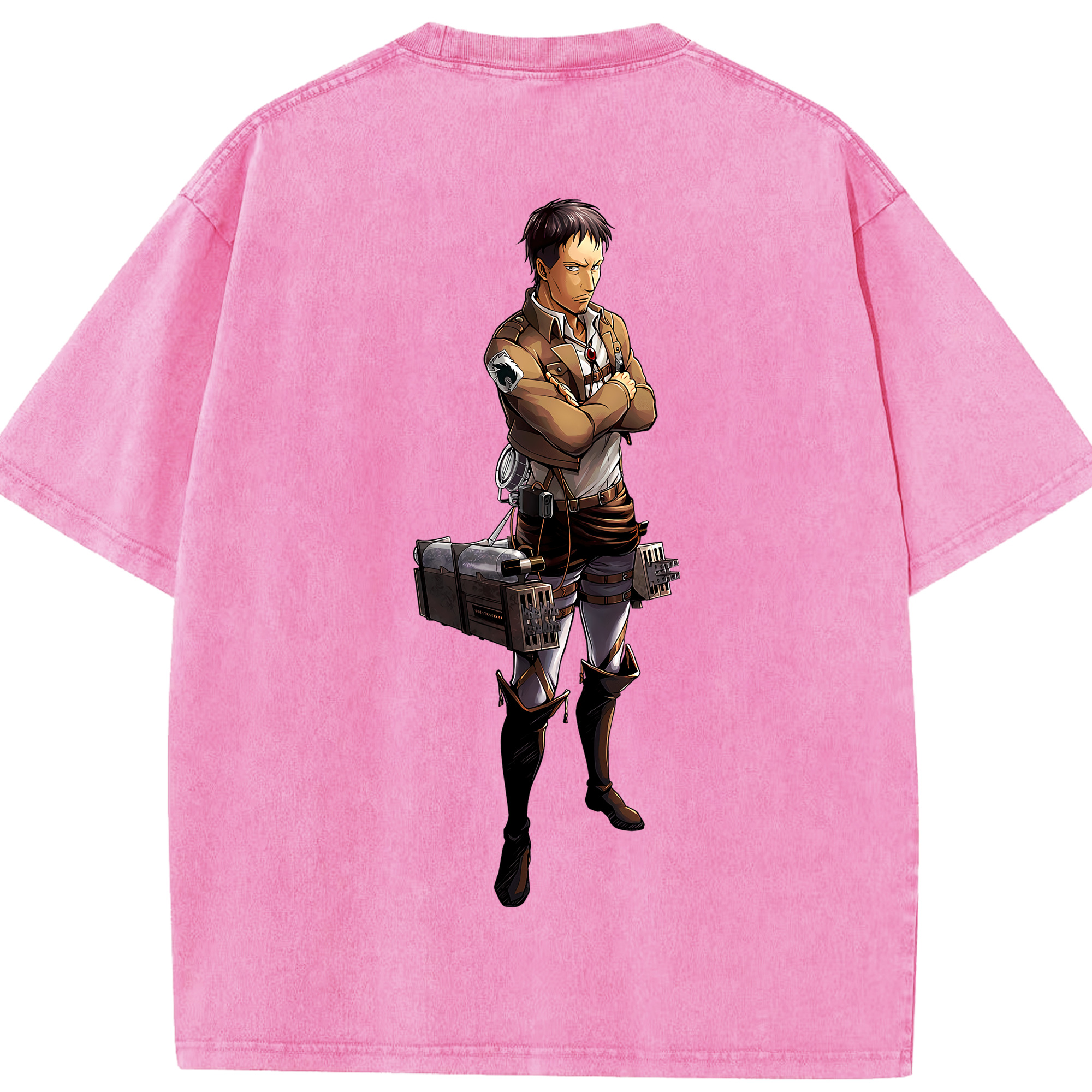 （画像用） 進撃の巨人 Attack on Titan 綿100% ヴィンテージ風 半袖Tシャツ（背面プリント）